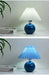 Korean Table Lamp – Vintage Pleated Fabric Shade with Ceramic Base - Samanta Factory