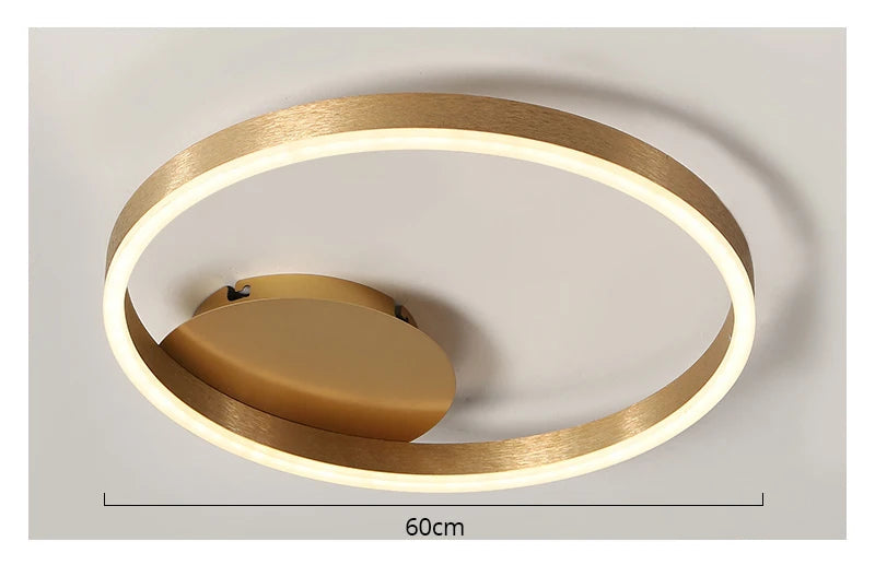 Modern LED Chandelier – Dimmable Semi-Flush Mount with Remote Control - Samanta Factory