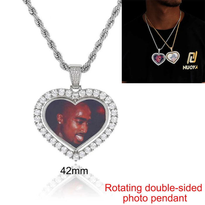Custom Photo Necklace – Personalized Medallion Picture Pendant Chain SF