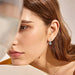 925 Sterling Silver Drop Earrings – 1ct D-Color Moissanite SF