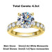 4.3CTTW Moissanite Engagement Ring – D Color Lab-Certified 925 Sterling Silver SF