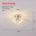 Crystal Dandelion Ceiling Light – 4-Light Nordic Chandelier for Living Room & Dining Room SF