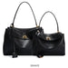 Cow Leather Shoulder Bag – Soft Tote with Large Capacity SF