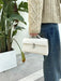 Women’s Leather Baguette Handbag – Minimalist Day Clutch SF