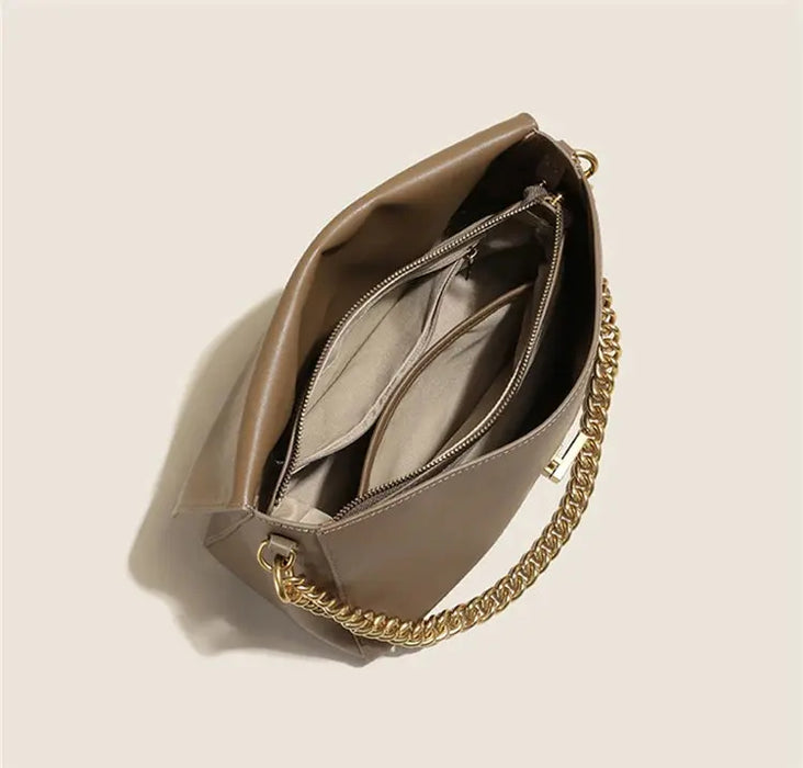 Leather Crossbody Bag - Vintage Soft Flap Style SF