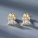 Moissanite Stud Earrings – 10k Gold Four-Leaf Clover Design SF