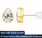Luxury Bezel-Set Pear Moissanite Earrings for Wedding & Engagement Jewelry SF