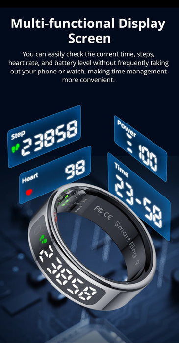 Smart Health Ring – Touchscreen Activity & Wellness Tracker SF