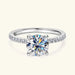 Moissanite Ring – 2ct Round-Cut Solitaire SF