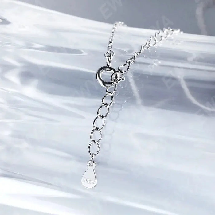 Moissanite Pendant Necklace – 7-Stone 925 Sterling Silver D-Color VVS1 SF
