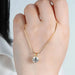 Moissanite Pendant Necklace – D-Color Round Solitaire SF