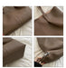 Women’s Genuine Leather Shoulder Bag – Square Ruched Handbag with Hasp Closure - Samanta Factory