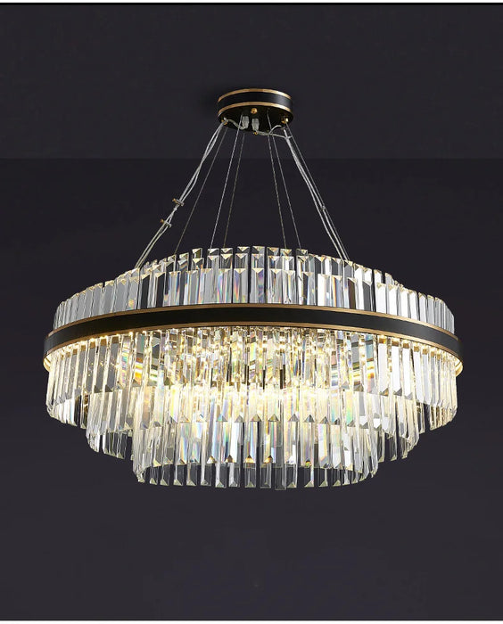 Modern Luxury LED Crystal Chandelier – Dimmable Remote-Controlled Ceiling Light - Samanta Factory