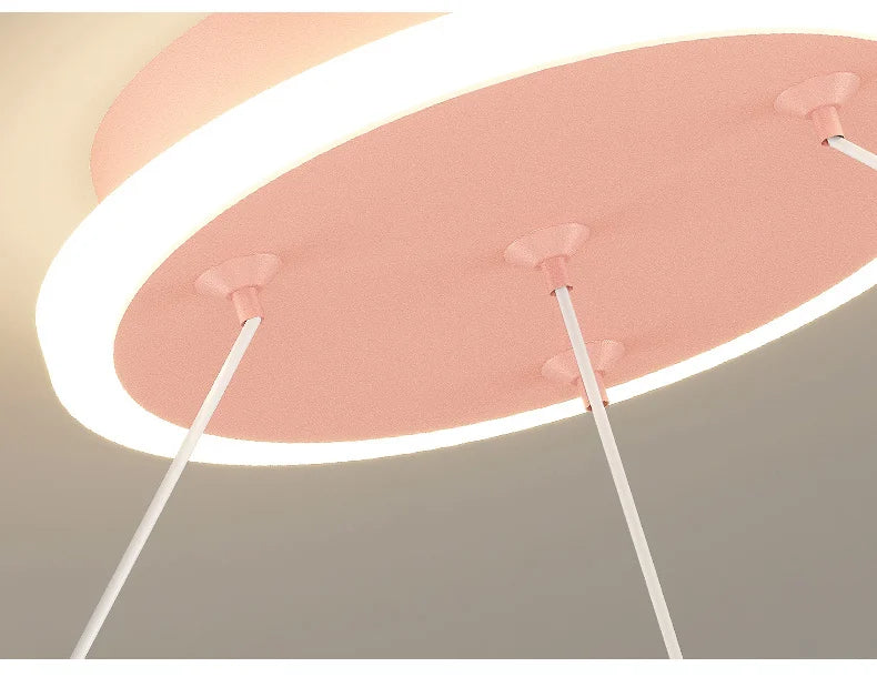 Modern Flush Mount LED Chandelier – Remote-Control Dimmable Ceiling Light - Samanta Factory