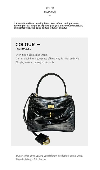Urban Crossbody Bag - Lock Buckle Minimalist Design SF