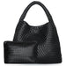 Woven Tote Bag  with Purse for Women – Large Soft Leather Shoulder Bag for Work, Beach & Travel - Samanta Factory