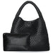 Women’s Woven PU Leather Tote Bag – Soft Handcrafted Shoulder Bag SF
