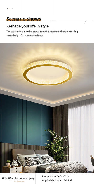 Luxury LED Ceiling Light – Modern Surface-Mounted Fixture for Living Spaces - Samanta Factory