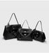 Microfiber Leather Shoulder Bag – Large Square with Lock SF