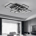 Modern 8-Square LED Ceiling Light with Remote Dimming – Stylish Flush Mount for Home