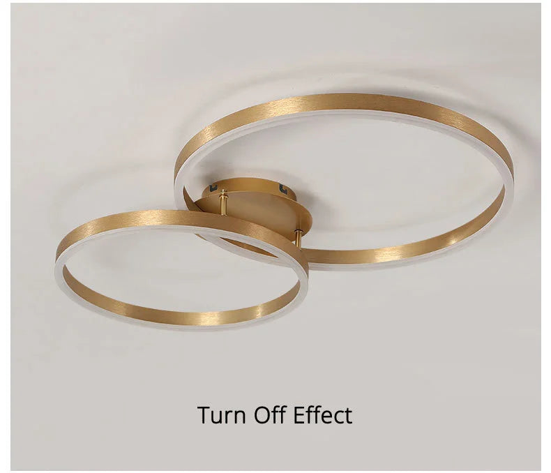 Modern LED Chandelier – Dimmable Semi-Flush Mount with Remote Control - Samanta Factory
