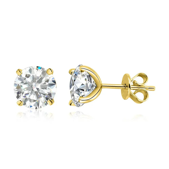 Premium Moissanite Stud Earrings – Brilliant D Color VVS1 Stones SF