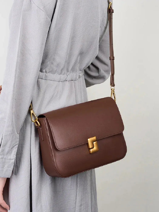 Split Leather Satchel Bag – Moderate Hardness for Women SF