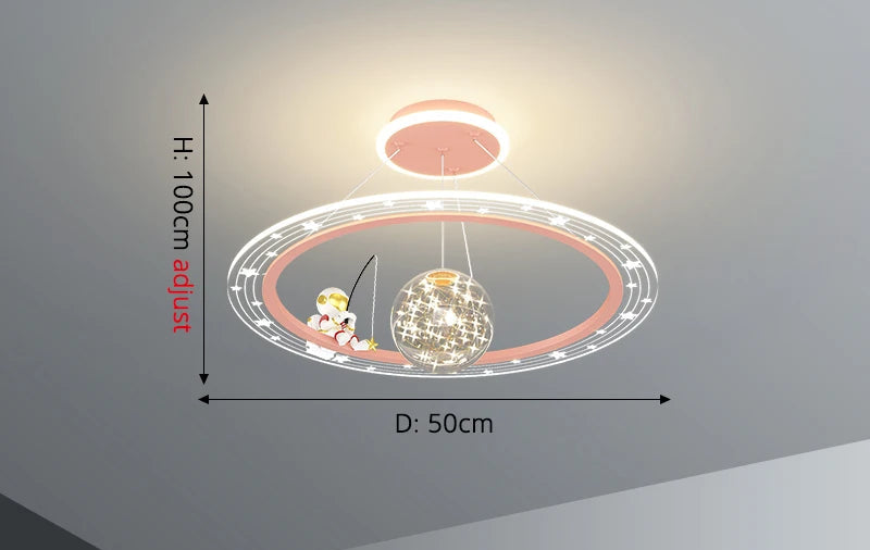 Modern Flush Mount LED Chandelier – Remote-Control Dimmable Ceiling Light - Samanta Factory