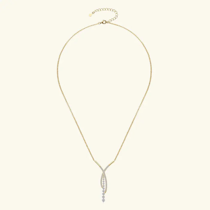 Moissanite Pendant Necklace – 2 Carat D-Color Round Solitaire SF