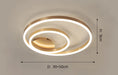 Modern LED Chandelier – Dimmable Semi-Flush Mount with Remote Control - Samanta Factory