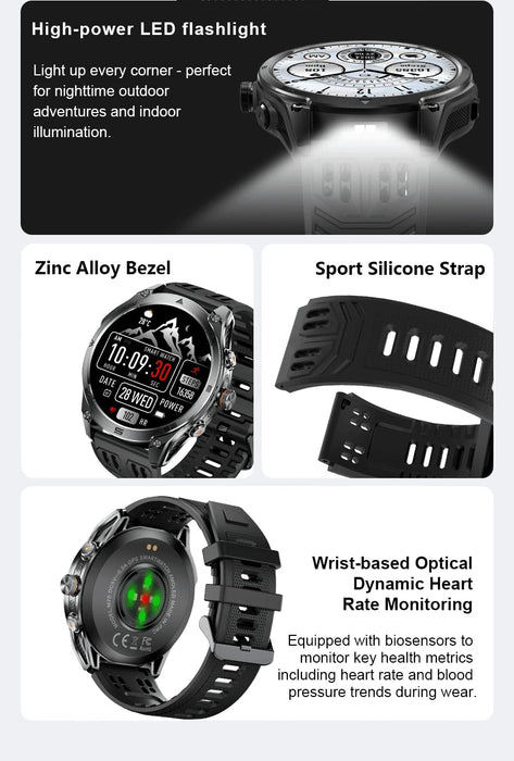 Unisex GPS Smart Watch – AMOLED Display with 170+ Sports Modes SF