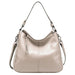 Genuine Leather Shoulder Bag – Soft, Versatile Hobo with Ruched Design - Samanta Factory