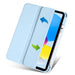 iPad Case with Pen Holder – Trifold PU Leather & Clear Acrylic Hard Back Stand Cover SF