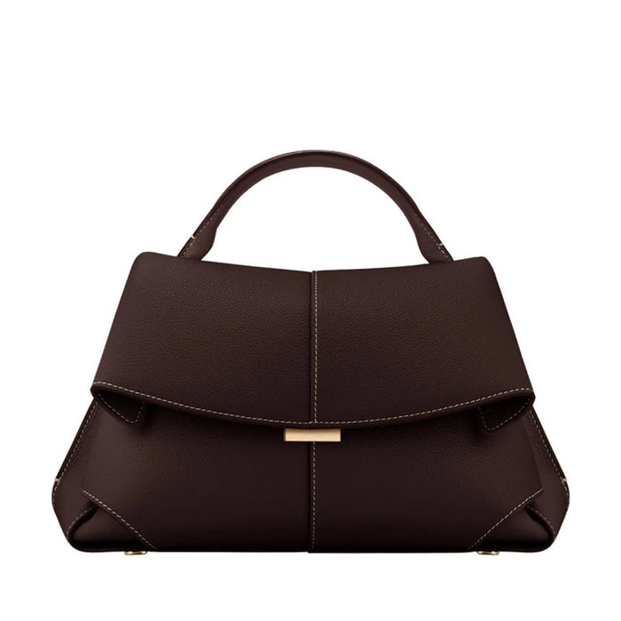 European Style Shoulder Handbag-Pleated Cowhide Leather Designer Crossbody Bag for Women - Samanta Factory