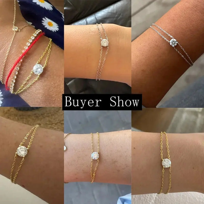 925 Sterling Silver Moissanite Bracelet – 1ct D-Color VVS1 SF