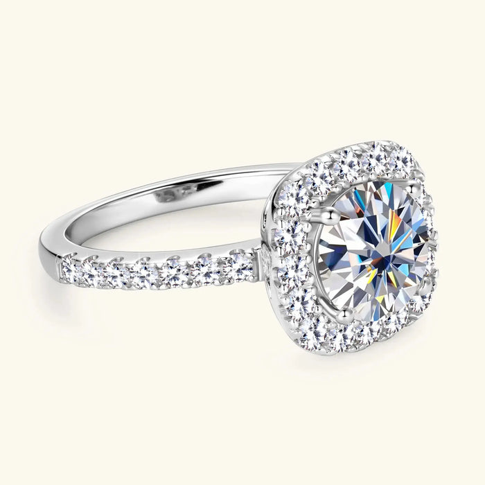 Brilliant GRA-Certified Moissanite Ring for Women with Hypoallergenic 925 Silver SF