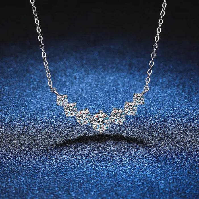 Moissanite Pendant Necklace – D-Color 1.7ct Oval Sparkle SF