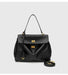 Microfiber Leather Shoulder Bag – Large Square with Lock SF
