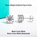 10K Gold Post Moissanite Stud Earrings with GRA Certificate SF