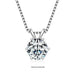 Moissanite Pendant Necklace – D-Color Round Solitaire SF