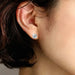 Certified Moissanite Stud Earrings – D-Color VVS1 Round Cut in 925 Sterling Silver SF