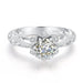 925 Sterling Silver Moissanite Ring – 1ct Skeleton Design with Zircon Accents SF