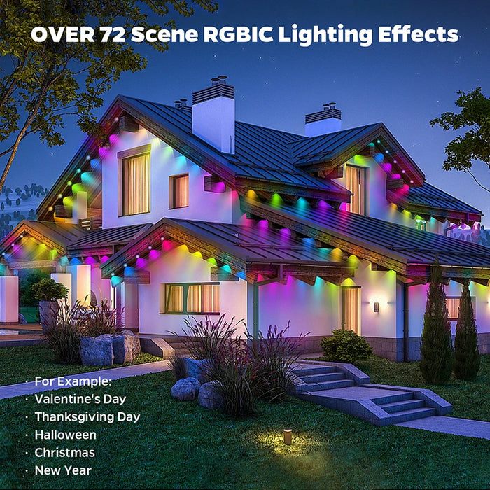 Eaves LED String Lights – Waterproof Multi-Colour Outdoor Lighting - Samanta Factory