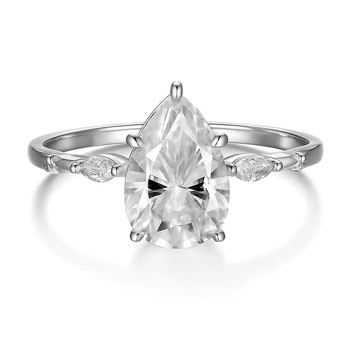 Sparkling Diamond-Tested Moissanite Ring in S925 Silver Sf