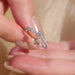 Moissanite Bridal Ring Set – D Color VVS1 Diamond-Tested Shine SF