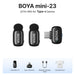 BOYA Mini Wireless Microphone – 2.4GHz Lavalier Mic with Charging Case for iPhone & Android - Samanta Factory