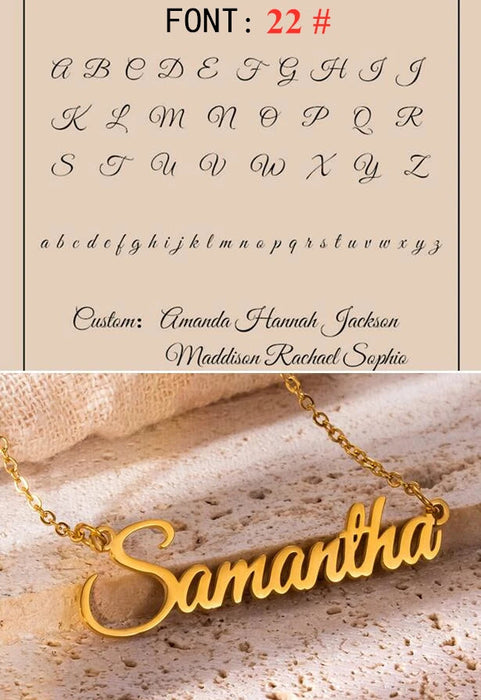 Custom Name Necklace – Personalized Pendant for Women Sf
