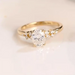 Oval Moissanite Ring – D Color VVS1 Sterling Silver Gold Plated SF