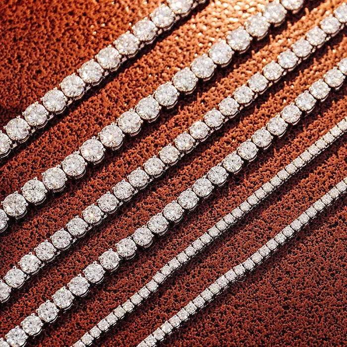 Moissanite Tennis Necklace – D Color VVS1 S925 Sterling Silver Link Chain for Women and Men SF
