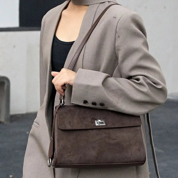 Leather Shoulder Bag - Soft Casual Tote SF